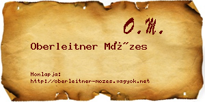 Oberleitner Mózes névjegykártya